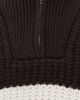 LISA YANG LISA YANG Mavis Quarter Zip Cashmere Sweater Dark Oak/Cream - 6