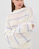 LISA YANG LISA YANG Sabelle Striped Cashmere Sweater Cream/Soft Lavender/Sea Breeze - 2