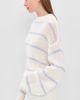 LISA YANG LISA YANG Sabelle Striped Cashmere Sweater Cream/Soft Lavender/Sea Breeze - 4