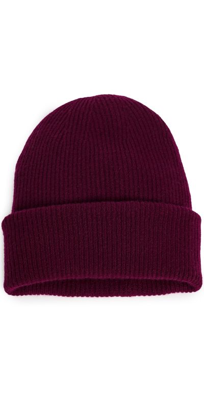 LISA YANG LISA YANG Stockholm Cashmere Beanie Deep Plum One