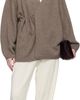 LISA YANG LISA YANG Taupe ' The Laurina Wrap' Cardigan - 4