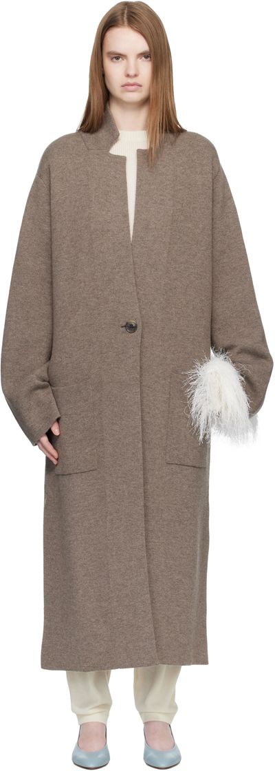 LISA YANG LISA YANG Taupe 'The Amie' Coat