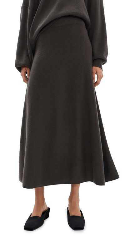 LISA YANG LISA YANG Torie Cashmere Skirt Dark Fern