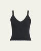 Lisa Yang Suni Scalloped Cotton-Cashmere Rib Tank Top - 1