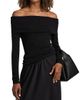 Lisa Yang Women's Claudina Cotton-Cashmere Off-the-Shoulder Top - 3