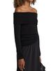 Lisa Yang Women's Claudina Cotton-Cashmere Off-the-Shoulder Top - 4