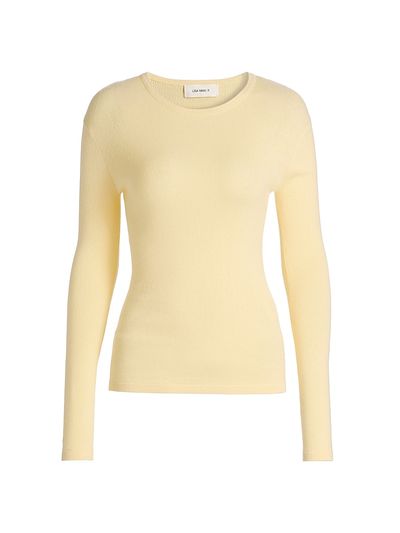 Lisa Yang Women's Vivian Ribbed Cotton-Cashmere Top