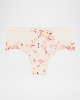 Lise Charmel Folie D & apos;Ete Floral-Embroidered Tulle Boyshorts