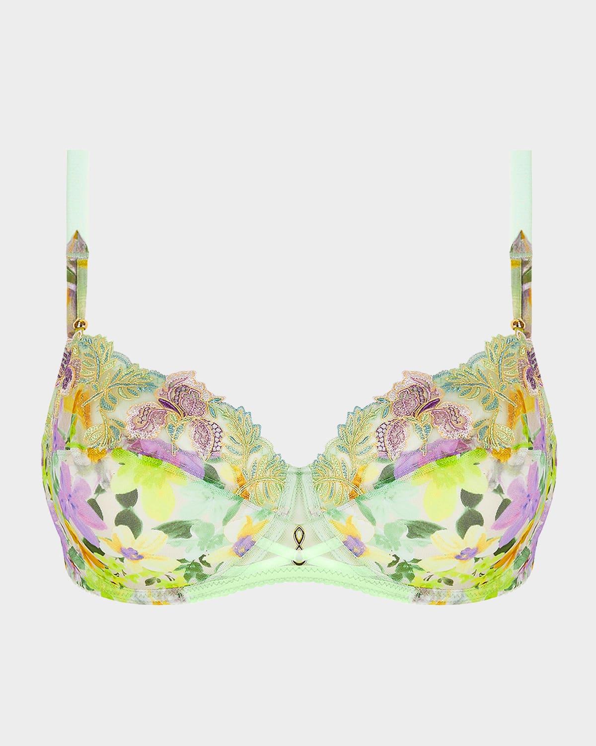 Lise Charmel L & apos;Amour Au Soleil Floral-Embroidered Demi Bra