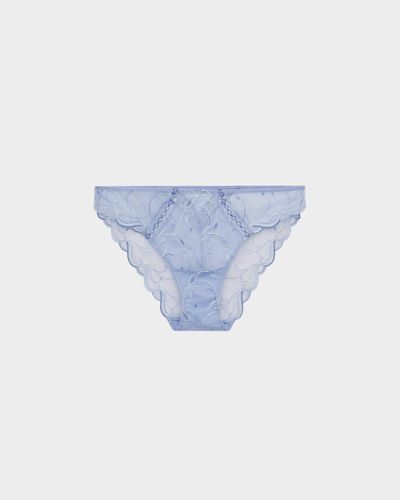 Lise Charmel Nymphe Bleue Embroidered Tulle Italian Briefs