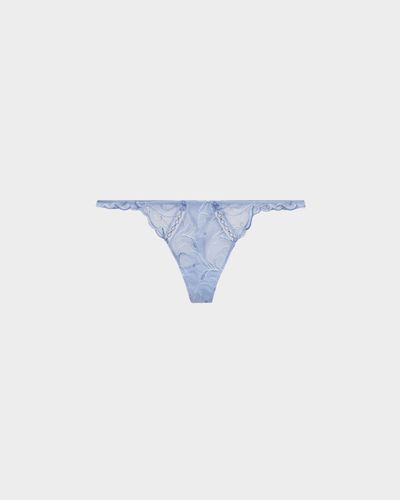 Lise Charmel Nymphe Bleue Embroidered Tulle Thong