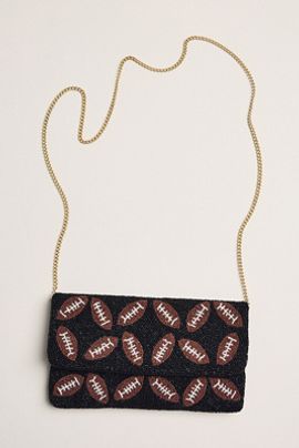 Lisi Lerch Beaded Football Clutch