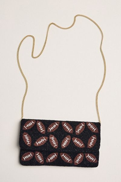 Lisi Lerch Beaded Football Clutch