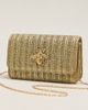 Lisi Lerch Ruby Foldover Gold Straw Clutch - 1