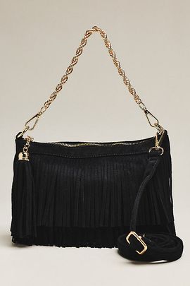 Lisi Lerch Sloane Faux Suede Fringe Shoulder Bag