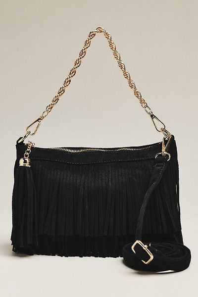 Lisi Lerch Sloane Faux Suede Fringe Shoulder Bag