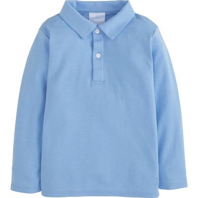 Little English Little English Kids' Solid Long Sleeve Polo