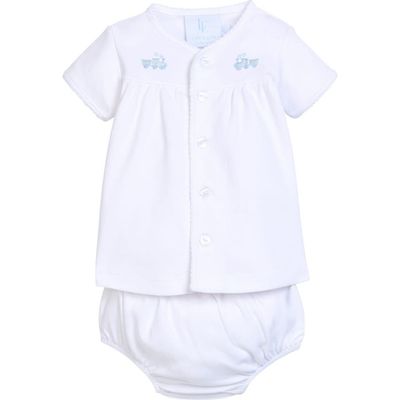 Little English Little English Pinpoint Layette Knit Set