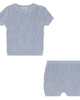 Little Fragile Little Fragile Boy Chunky Jersey Textured Short Sleeve Top and Shorts Set - 1