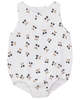 Little Fragile Little Fragile Cherry Crinkle Scallop Snap Romper - 1