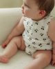 Little Fragile Little Fragile Cherry Crinkle Scallop Snap Romper - 2