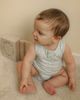 Little Fragile Little Fragile Cherry Leaf Modal Jersey Front Placket Romper - 2