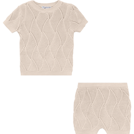 Little Fragile Little Fragile Chunky Jersey Short Sleeve Top and Shorts Set