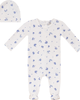 Little Fragile Little Fragile Floral Snap Back Ankle Elastic Romper with Matching Hat - 1
