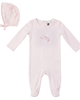Little Fragile Little Fragile Girl Bird & Floral Chest Detail Bonnet Romper Set - 1