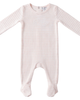 Little Fragile Little Fragile Girl Stripe Pointelle Long Sleeve Embroidered Romper and Hat Set - 1