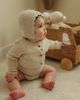 Little Fragile Little Fragile Scalloped Button Cardigan Romper & Knit Hat Set - 2