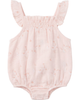 Little Fragile Little Fragile Small Flower Ruffle Strap Scallop Trim Romper - 1