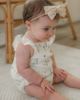 Little Fragile Little Fragile Small Flower Ruffle Strap Scallop Trim Romper - 2