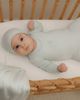 Little Fragile Little Fragile Soft Modal Rib Scalloped Binding Embossed Romper, Hat And Blanket Set - 2