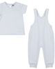 Little Fragile Little Fragile Tee and Cross Back Adjustable Strap Overall & Short Sleeve Top 2 Piece Set - 1