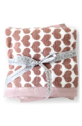 Little Giraffe Little Giraffe Chenille Heart Throw Blanket