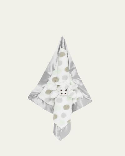 Little Giraffe Little Giraffe Dotted Plush Baby Blanky, Silver