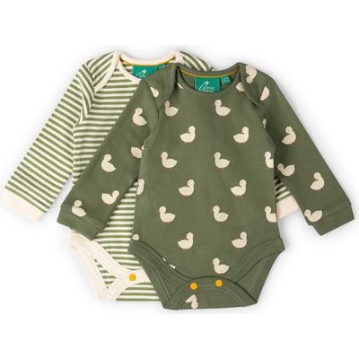 Little Green Radicals Little Green Radicals 2-Pack Organic Cotton Bodysuits 