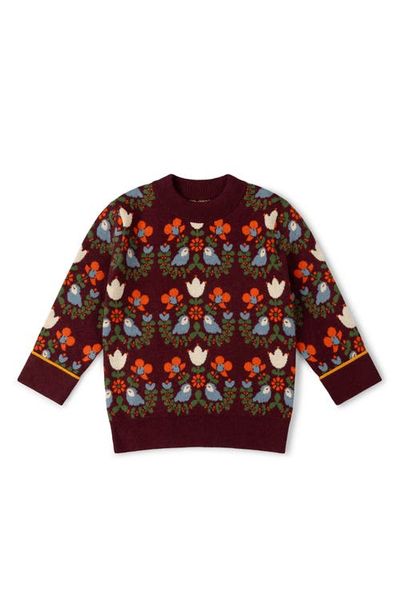 Little Green Radicals Little Green Radicals Folk Birds Organic Cotton Sweater