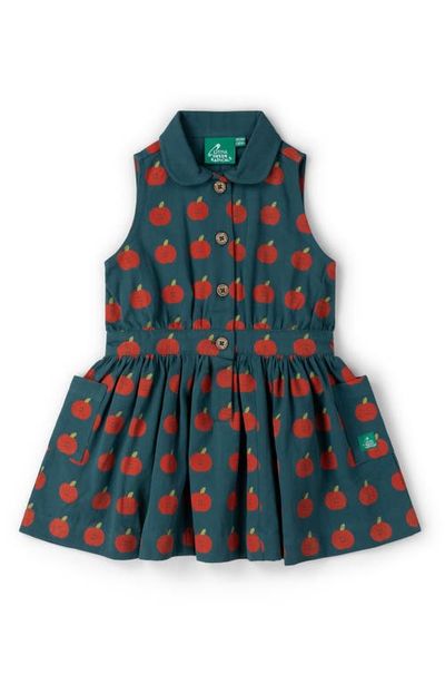 Little Green Radicals Little Green Radicals Kids' Apple Print Organic Cotton Dress