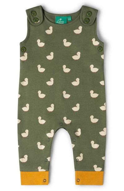 Little Green Radicals Little Green Radicals Kids' Duck Print Organic Cotton Dungarees 