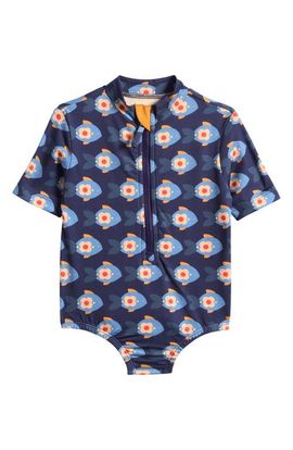 Little Green Radicals Little Green Radicals Kids' Little Fish UPF 50+ One-Piece Rashguard Swimsuit