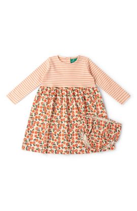Little Green Radicals Little Green Radicals Kids' Petals Easy Peasy Long Sleeve Dress & Bloomers