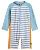 Little Green Radicals Little Green Radicals Kids' Stripe Colorblock Long Sleeve One-Piece Rashguard Swimsuit - 1