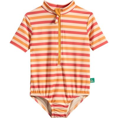 Little Green Radicals Little Green Radicals Kids' Stripe Sorbet UPF 50+ One-Piece Rashguard Swimsuit