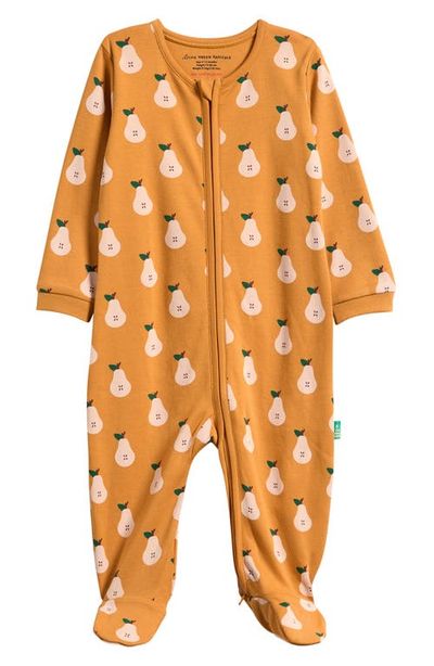 Little Green Radicals Little Green Radicals Summer Pears Organic Cotton Footie