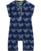 Little Green Radicals Little Green Radicals Whales Terry Romper - 1