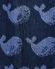 Little Green Radicals Little Green Radicals Whales Terry Romper - 2