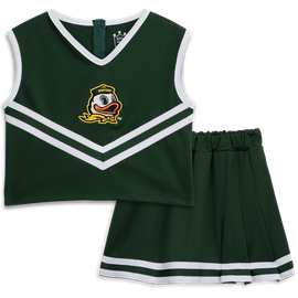 LITTLE KING Girls Youth Little King Green Oregon Ducks Two-Piece Cheer Set 