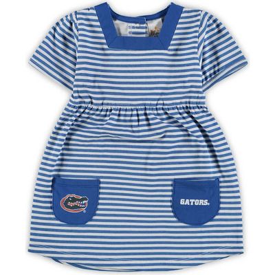 LITTLE KING LITTLE KING Girls Toddler Royal Florida Gators Striped Dress with Pockets 